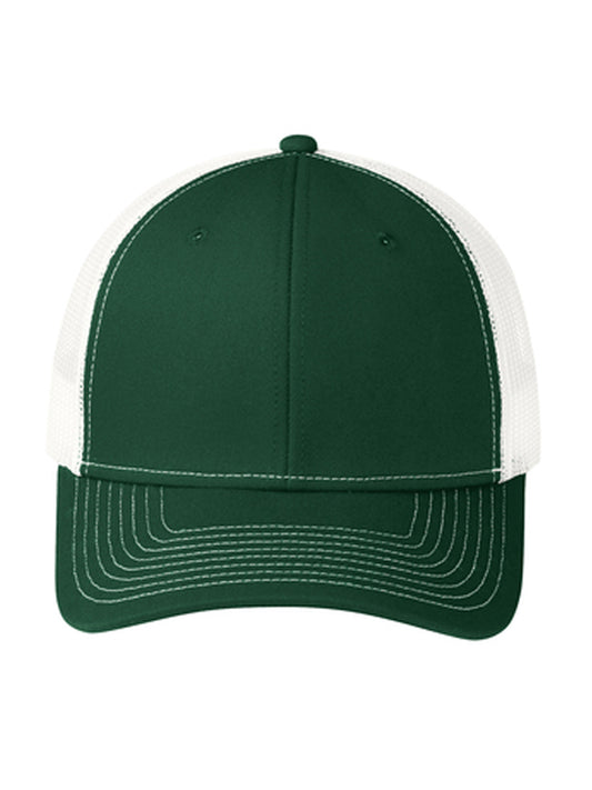 Unisex Snapback Cap - C112 - Dark Green/ White