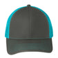 Unisex Snapback Cap - C112 - Grey Steel/ Neon Blue