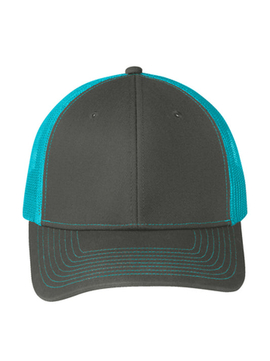 Unisex Snapback Cap - C112 - Grey Steel/ Neon Blue