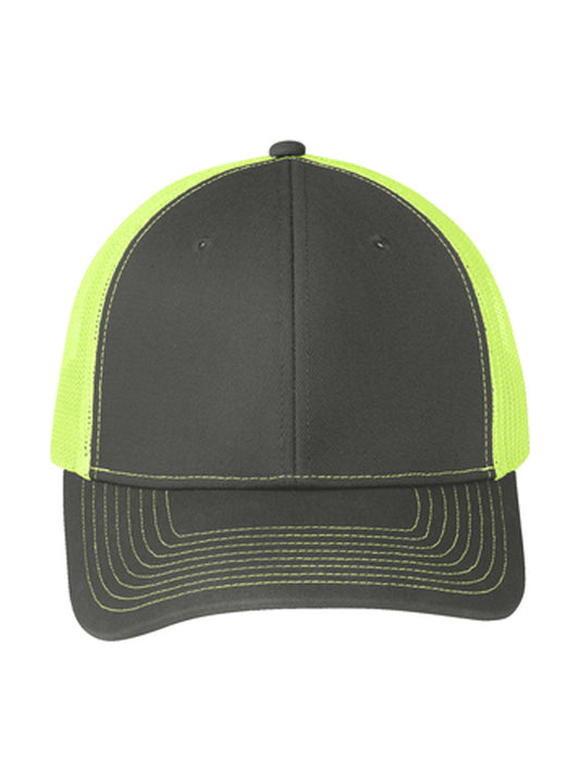 Unisex Snapback Cap - C112 - Grey Steel/ Neon Yellow
