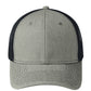 Unisex Snapback Cap - C112 - Heather Grey/ Rich Navy