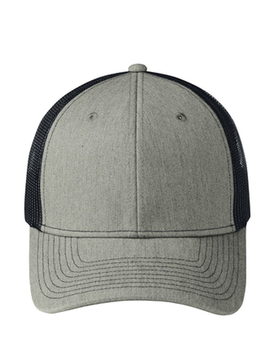 Unisex Snapback Cap - C112 - Heather Grey/ Rich Navy