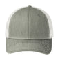 Unisex Snapback Cap - C112 - Heather Grey/ White