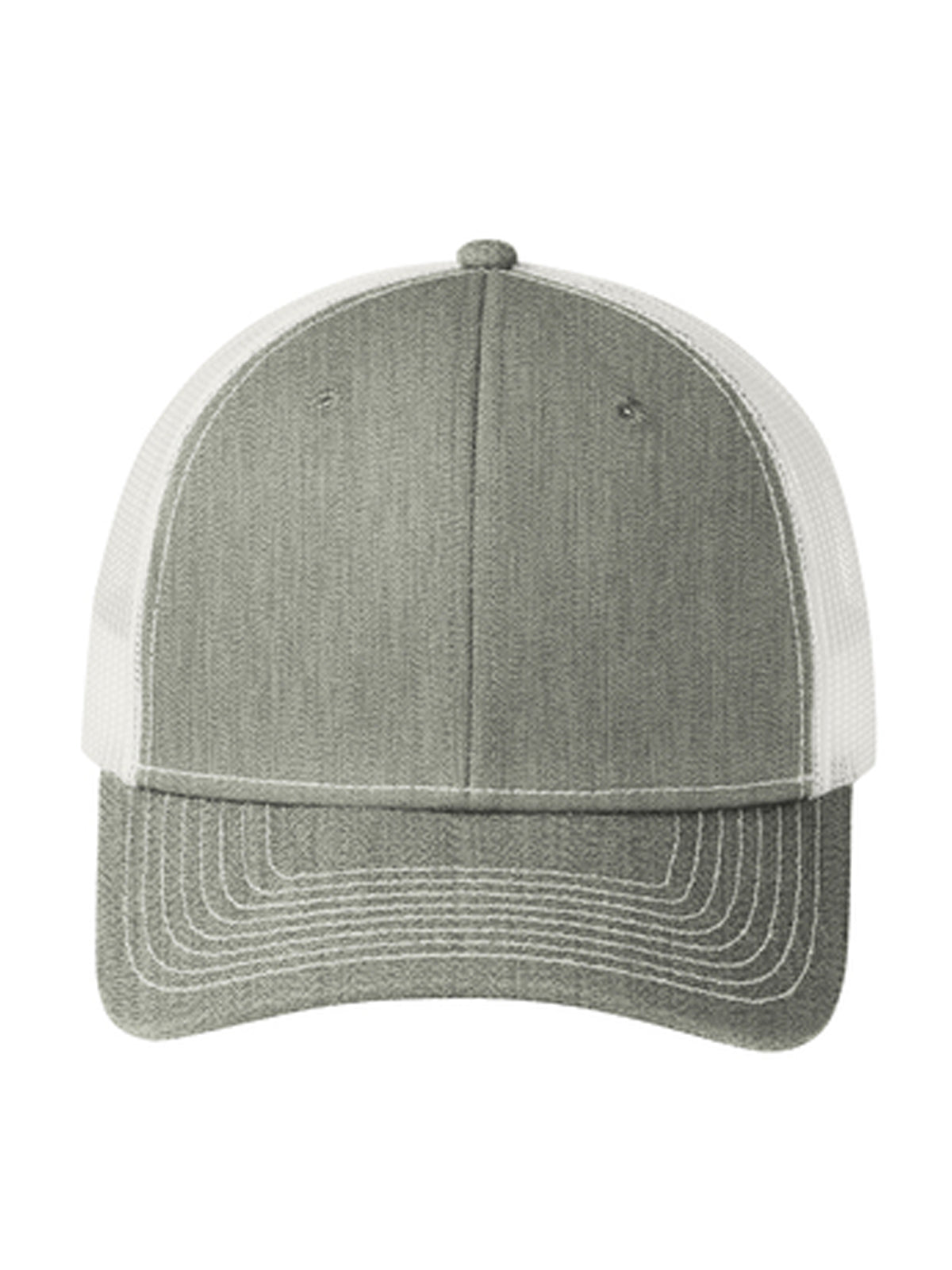 Unisex Snapback Cap - C112 - Heather Grey/ White