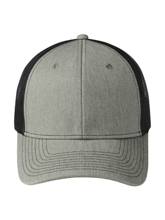 Unisex Snapback Cap - C112 - Heather Grey/ Black
