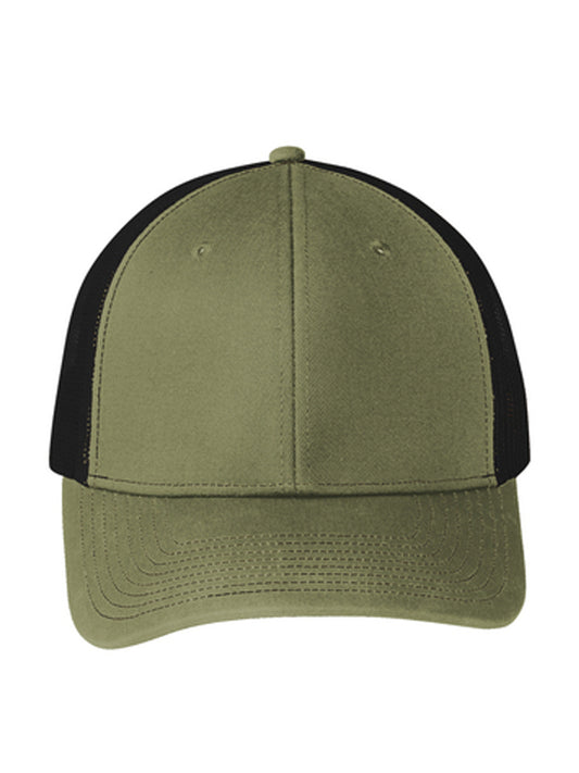 Unisex Snapback Cap - C112 - Olive Drab Green/ Black