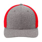 Unisex Mesh Back Trucker Cap - C302 - True Red/ Grey Heather