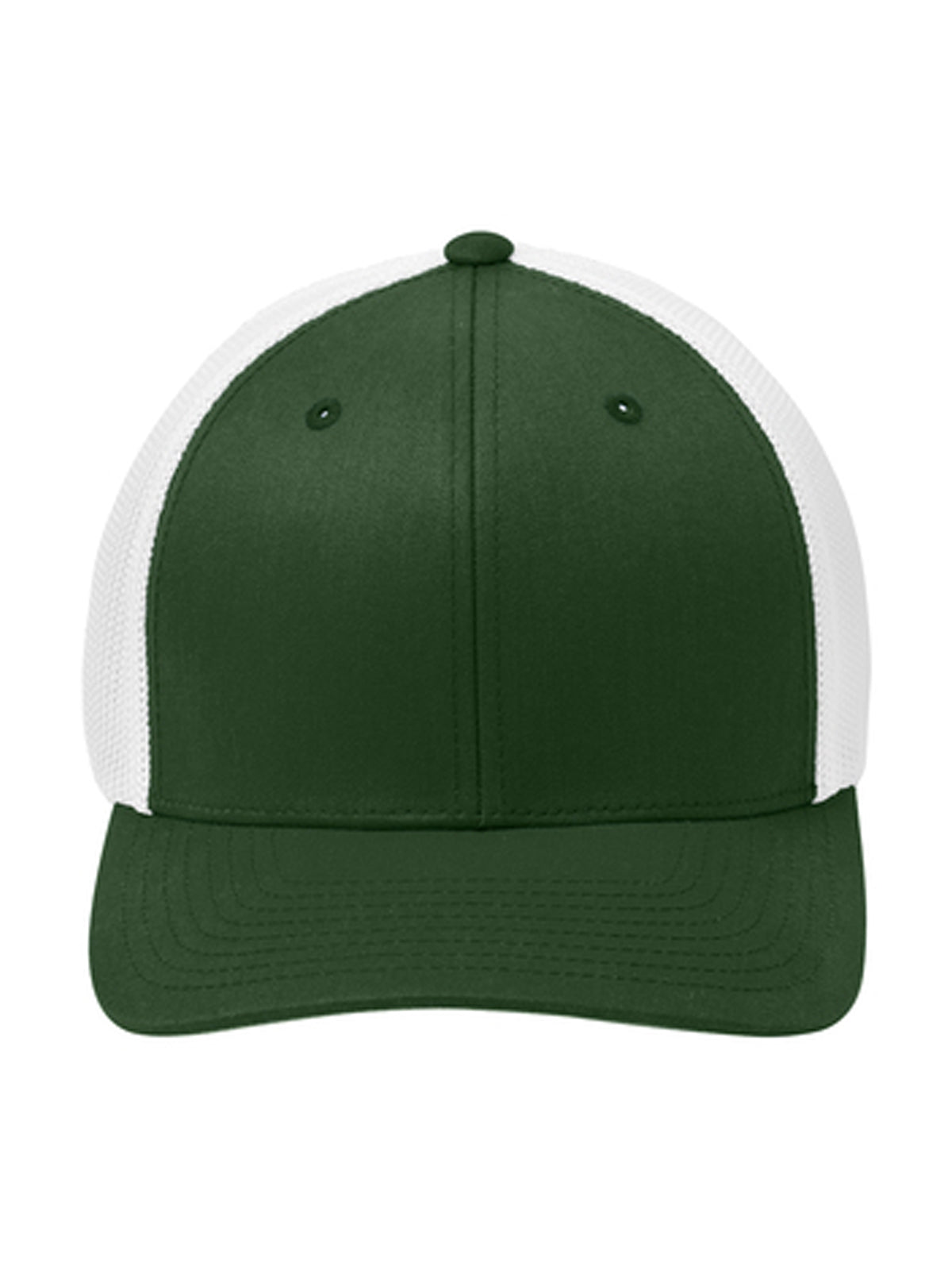 Unisex Flexfit® Mesh Back Cap - C812 - Forest Green/White