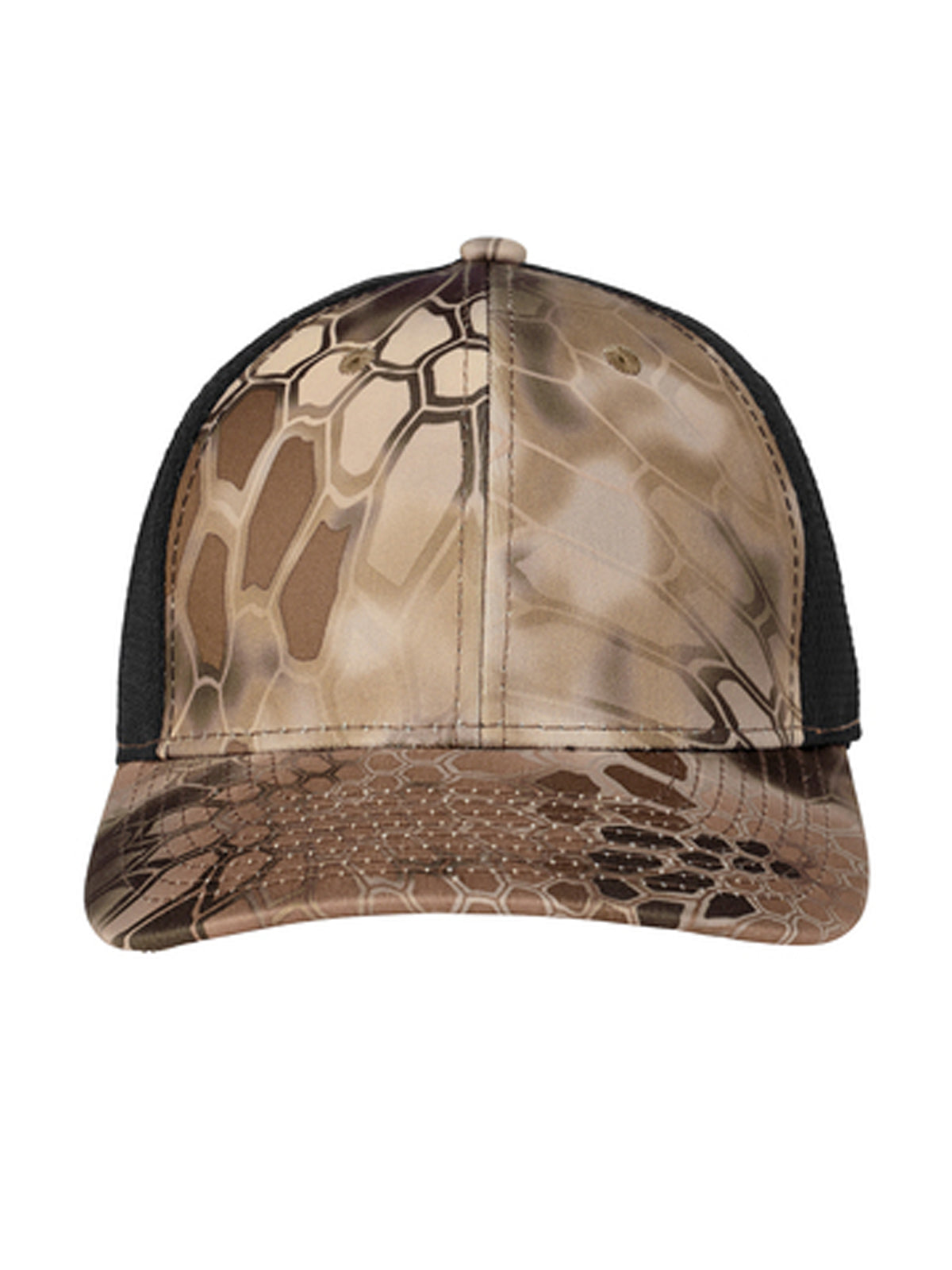 Unisex Camouflage Mesh Back Snapback Cap - C892 - Kryptek Highlander/ Black