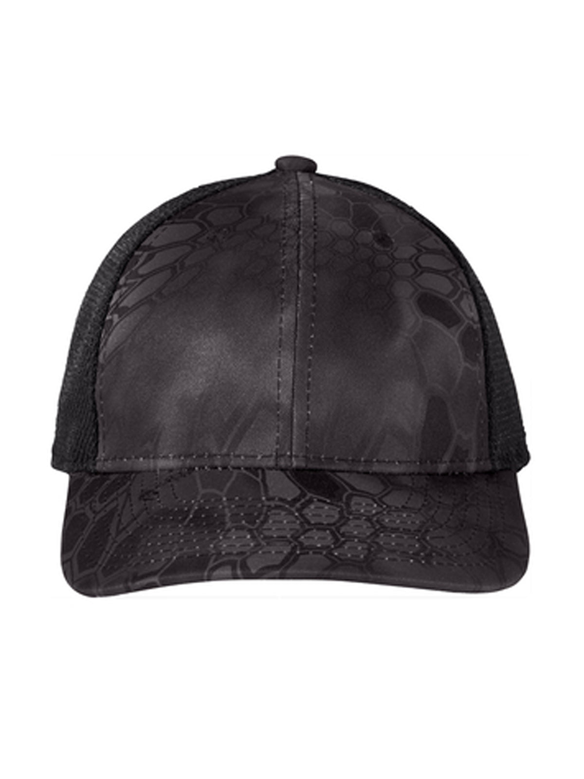 Unisex Camouflage Mesh Back Snapback Cap - C892 - Kryptek Typhoon/ Black