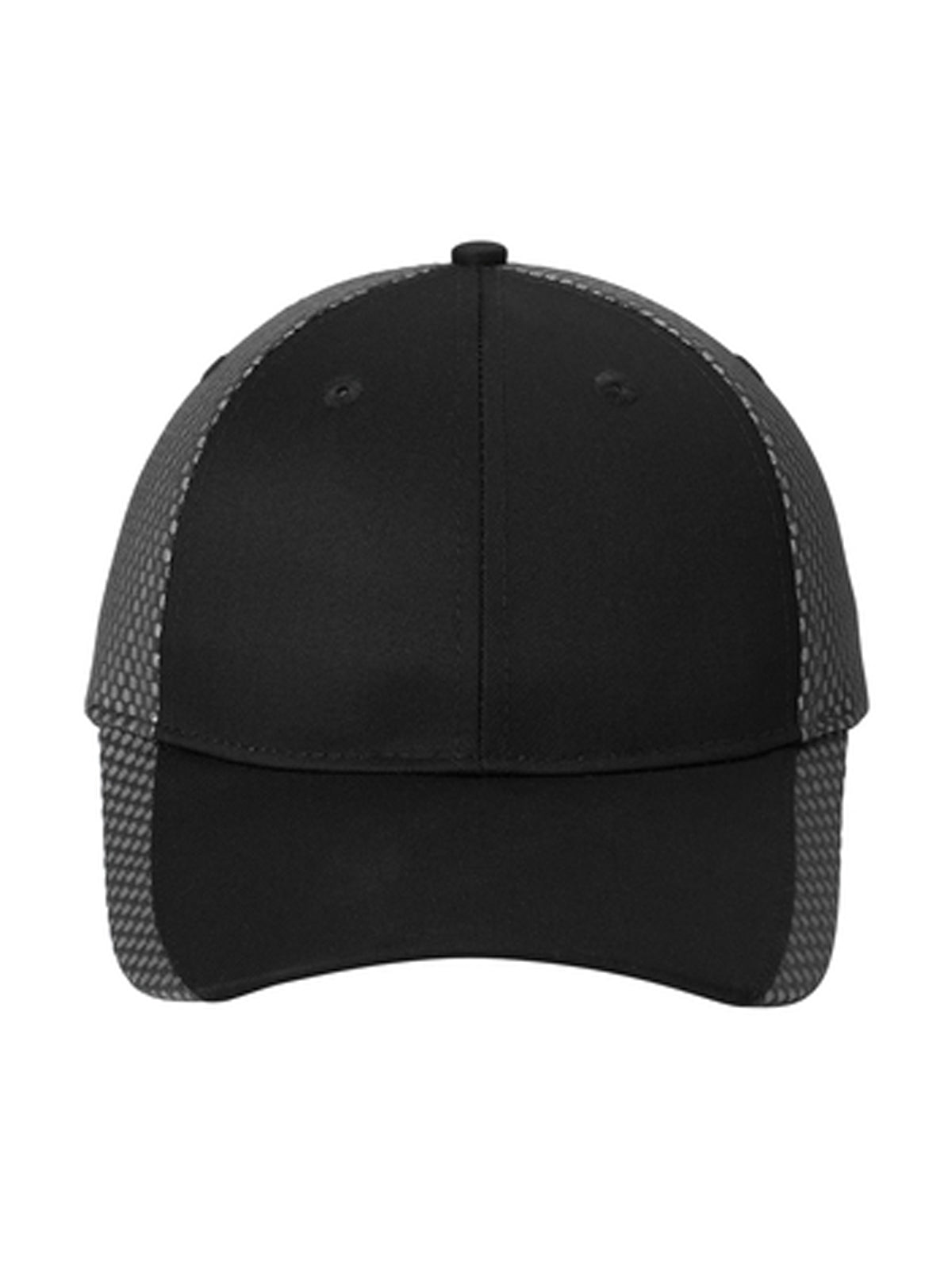 Unisex Two-Color Mesh Back Snapback Cap - C923 - Black/ White