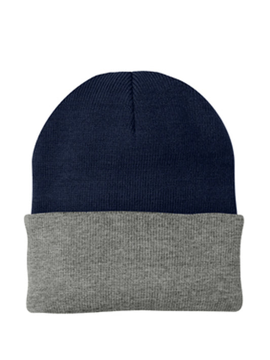 Unisex Knit Cap - CP90 - Navy/ Athletic Oxford