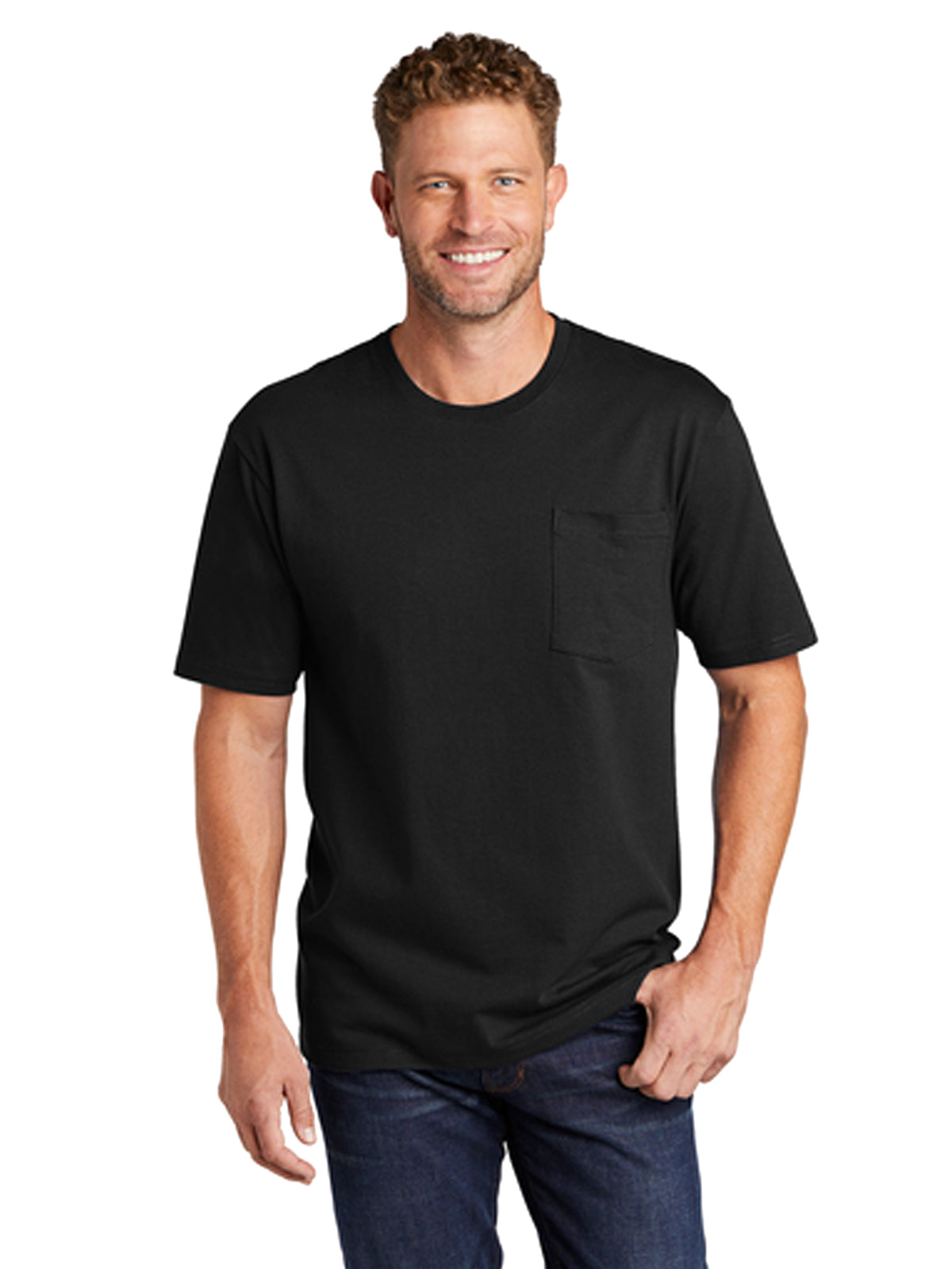 Men's 1-Pocket Workwear Tee - CS430 - Black