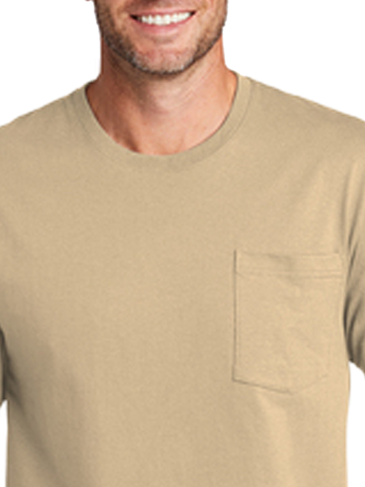 Men's 1-Pocket Workwear Tee - CS430 - Tan