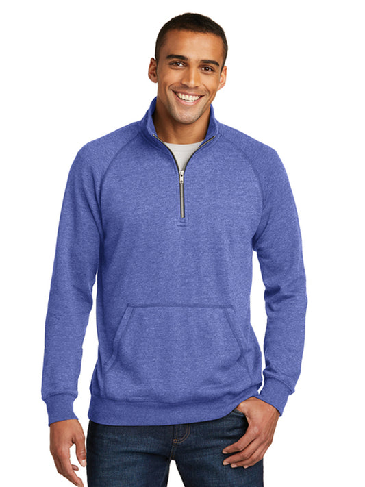 Men's Lightweight Fleece 1/4-Zip Sweatshirt - DM392 - Deep Royal Heather