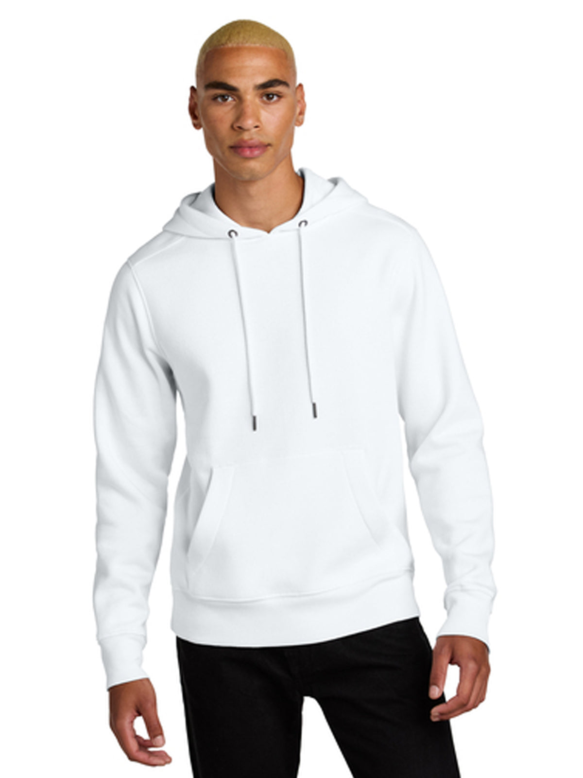 Men's 1-Pocket Perfect Weight Fleece Hoodie - DT1101 - Bright White