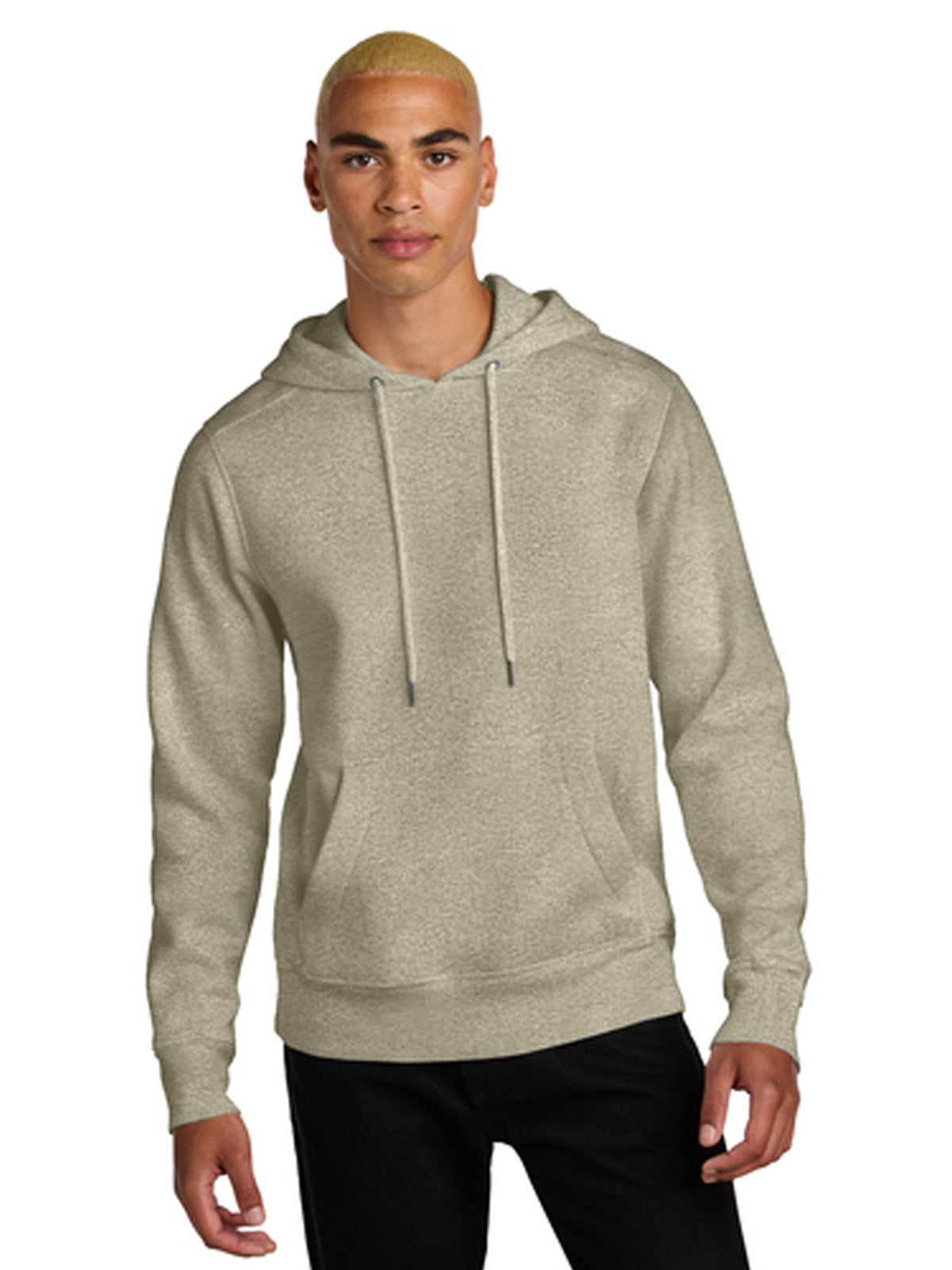 Men's 1-Pocket Perfect Weight Fleece Hoodie - DT1101 - Heathered Latte