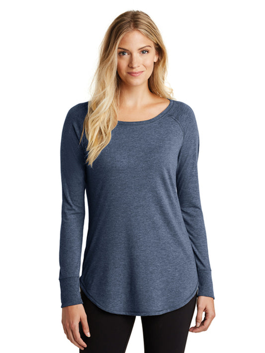 Women’s Perfect Tri Long Sleeve Tunic Tee - DT132L - Navy Frost