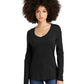 Women’s Perfect Tri Long Sleeve V-Neck Tee - DT135 - Black