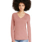 Women’s Perfect Tri Long Sleeve V-Neck Tee - DT135 - Blush Frost