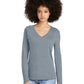 Women’s Perfect Tri Long Sleeve V-Neck Tee - DT135 - Flint Blue Heather