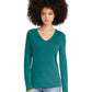 Women’s Perfect Tri Long Sleeve V-Neck Tee - DT135 - Heathered Teal