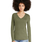 Women’s Perfect Tri Long Sleeve V-Neck Tee - DT135 - Military Green Frost