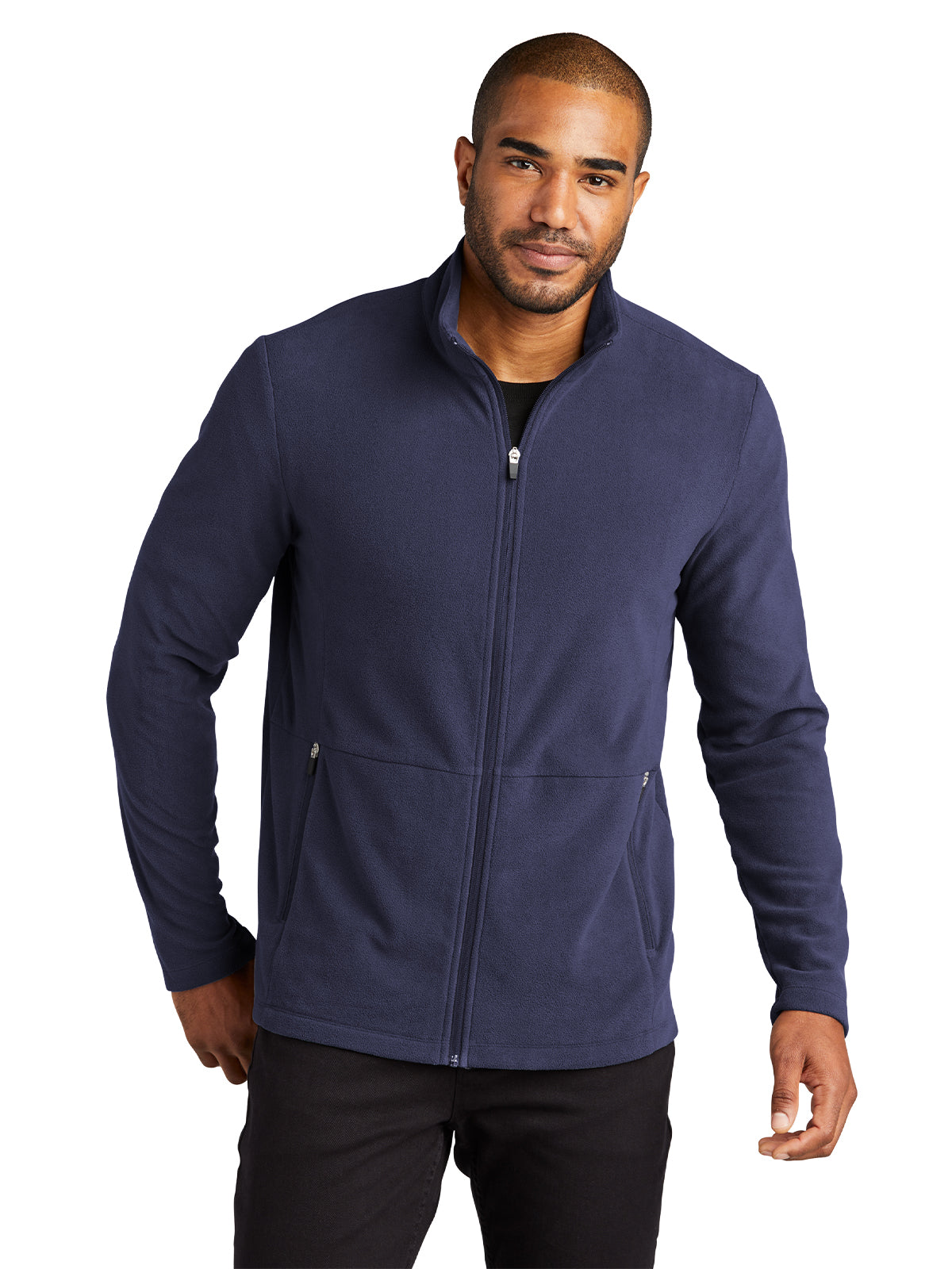 Men's Microfleece Jacket - F151 - Navy