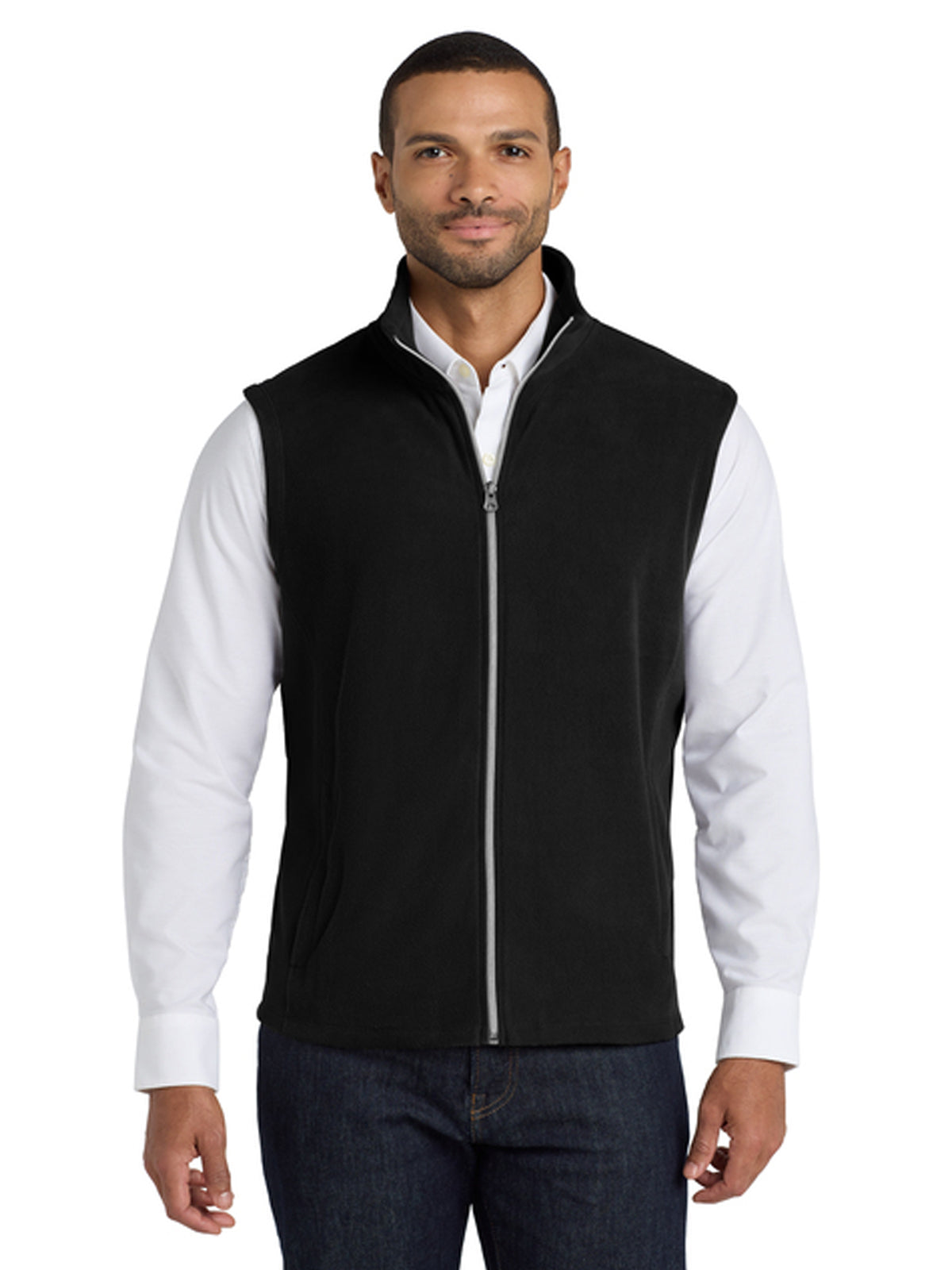 Men's 2-Pocket Microfleece Vest - F226 - Black