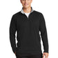 Men's Pocketless 1/4-Zip Sweatshirt - F243 - Black/ Silver