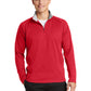 Men's Pocketless 1/4-Zip Sweatshirt - F243 - Deep Red/ Silver