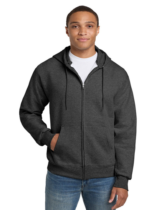 Men's 2-Pocket Full-Zip Hooded Sweatshirt - F283 - Charcoal Heather