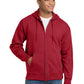 Men's 2-Pocket Full-Zip Hooded Sweatshirt - F283 - Deep Red