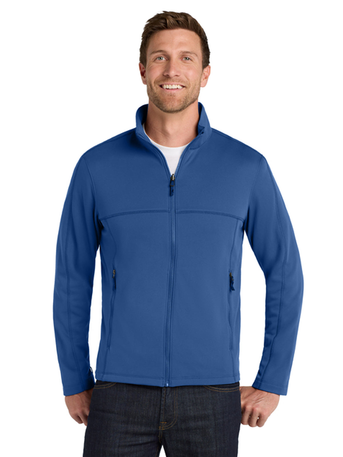 Men's 2-Pocket Smooth Fleece Jacket - F904 - Night Sky Blue