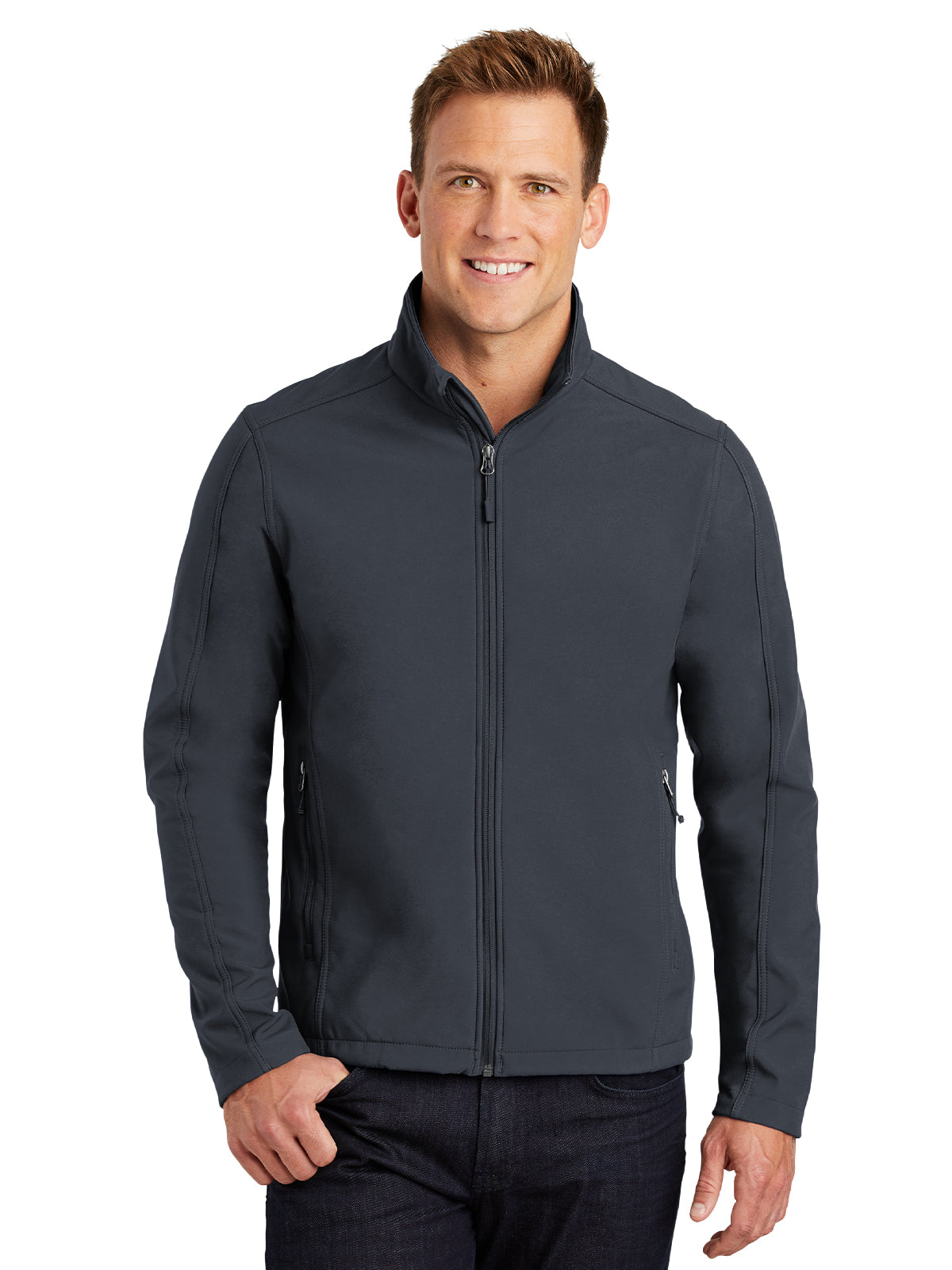 Men's Soft Shell Jacket - J317 - Battleship Grey