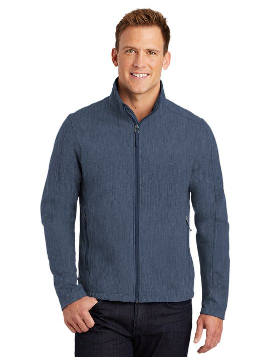 Men's Soft Shell Jacket - J317 - Navy Heather