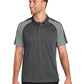 Men's Pocketless Moisture Wicking Colorblock Polo - K247 - Storm Grey/ Gusty Grey