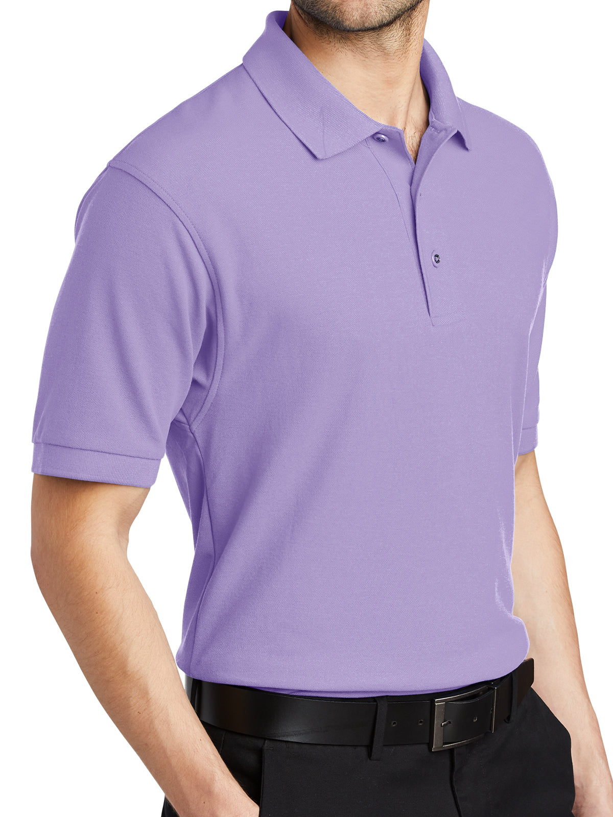 Men's Stretch Pique Polo - K500 - Bright Lavender