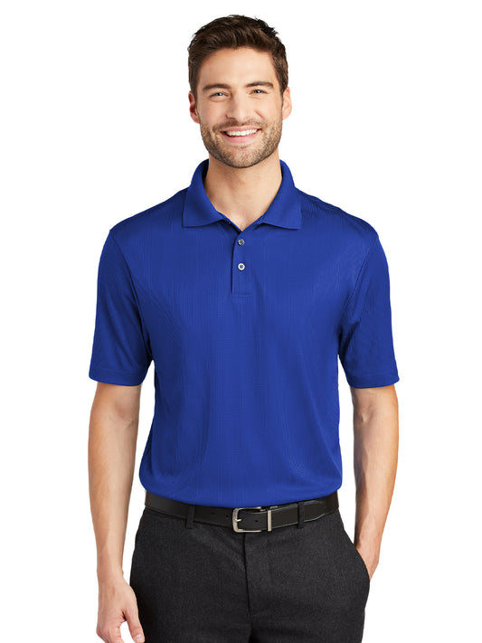 Men's Fine Jacquard Polo - K528 - Hyper Blue