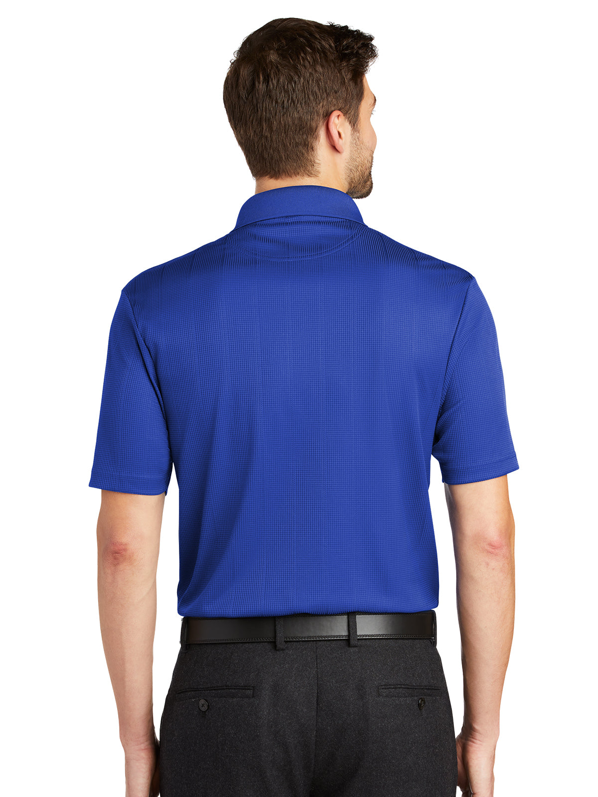 Men's Fine Jacquard Polo - K528 - Hyper Blue