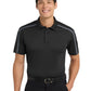 Men's Pocketless Colorblock Stripe Polo - K547 - Black/ Steel Grey