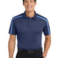 Men's Pocketless Colorblock Stripe Polo - K547 - Navy/ Carolina Blue