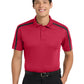 Men's Pocketless Colorblock Stripe Polo - K547 - Red/ Black