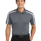 Men's Pocketless Colorblock Stripe Polo - K547 - Steel Grey/ White