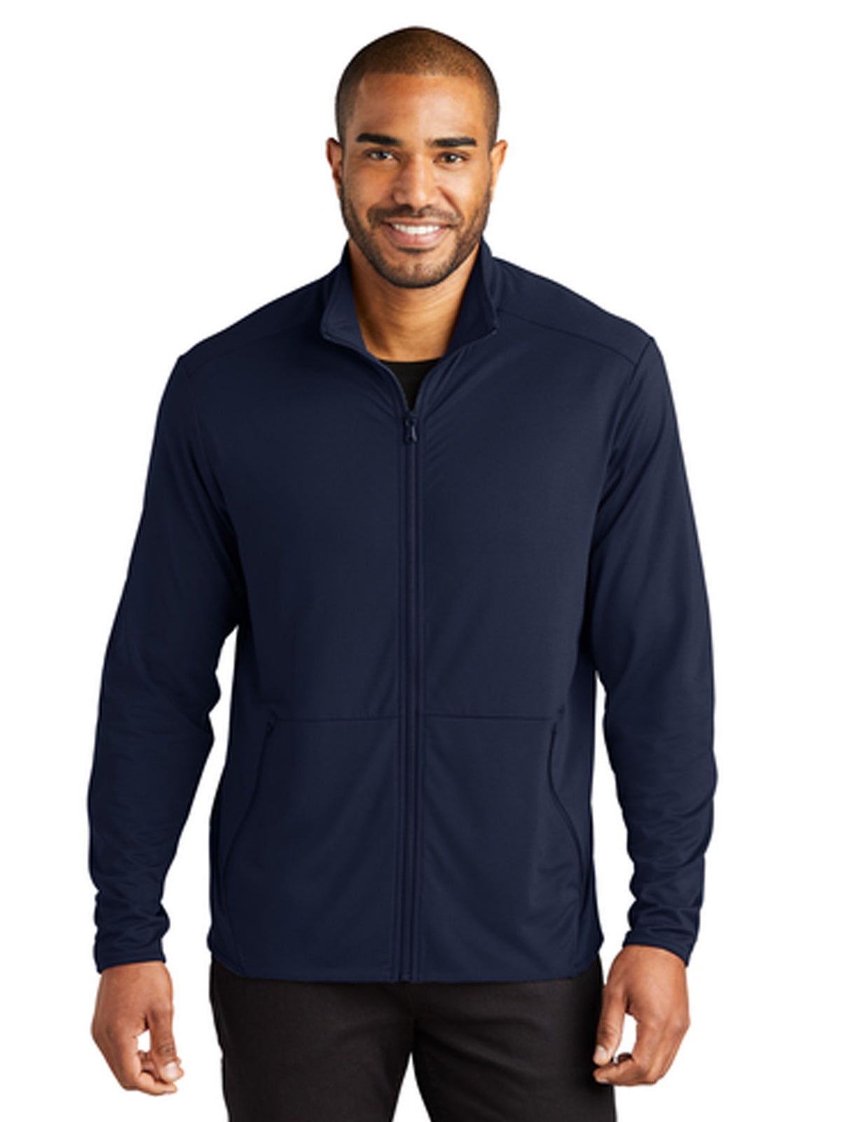 Men's 2-Pocket Stretch Fleece Full-Zip Sweatshirt - K595 - Navy