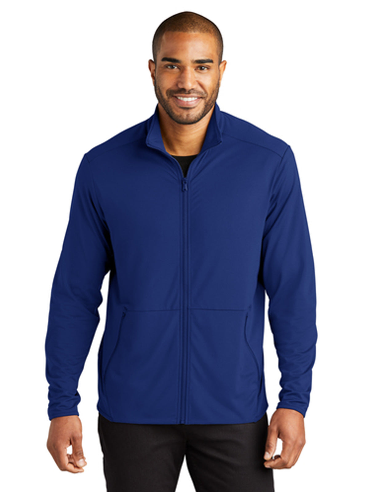 Men's 2-Pocket Stretch Fleece Full-Zip Sweatshirt - K595 - Royal