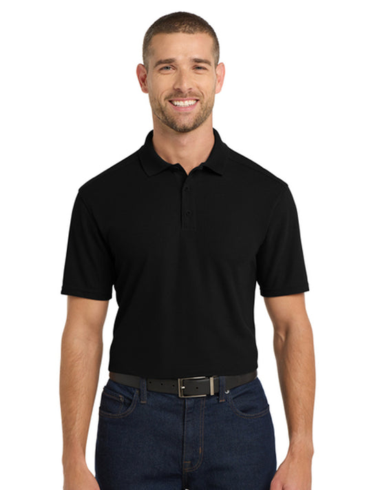 Men's Pocketless EZPerfomance Pique Polo - K600 - Black