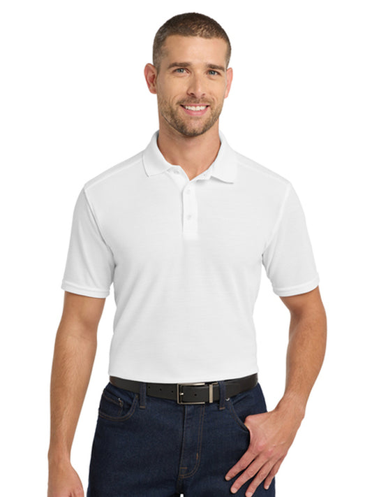 Men's Pocketless EZPerfomance Pique Polo - K600 - White