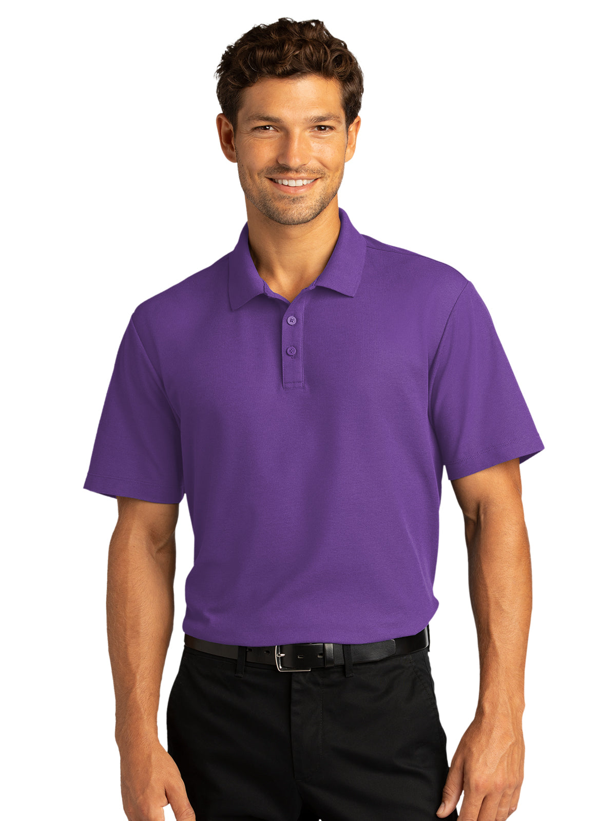 Men's Short Sleeve Polo - K810 - Purple