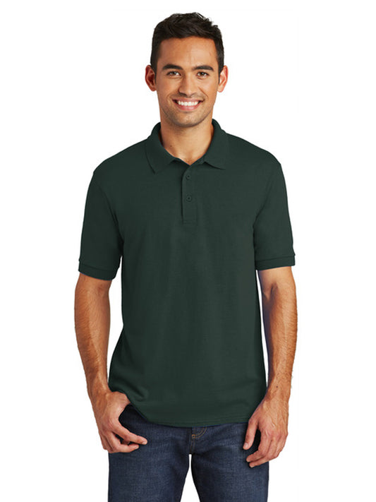 Men's Pocketless Jersey Knit Polo - KP55 - Dark Green